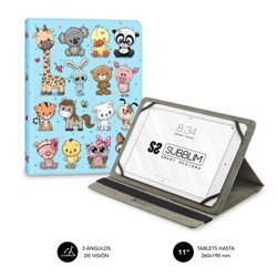 FUNDA TABLET UNIVERSAL TRENDY CASE ANIMALS 11"