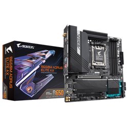 PLACA GIGABYTE B650M AORUS ELITE AX,AMD,AM5,B650,4DDR5,128GB,HDMI+DP,6SATA3+2M.2,2.5GBE+WIFI6E+BT5.3,7USB3.2,MATX