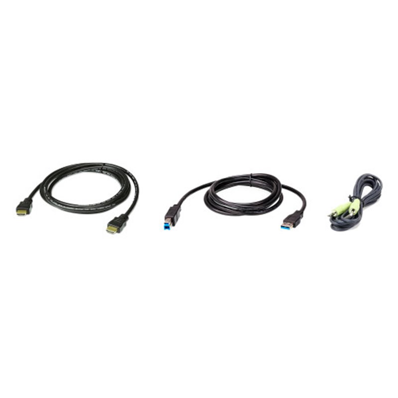 ATEN 2L-7D02UHX3 cable para video, teclado y ratón (kvm) Negro 1,8 m