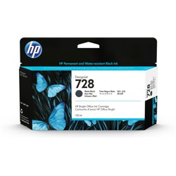 HP 728 130-ml Matte Black DesignJet Ink Cartridge cartucho de tinta 1 pieza(s) Original Rendimiento estándar Negro mate