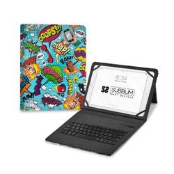 SUBBLIM Funda con Teclado Keytab Pro BT Trendy Comic