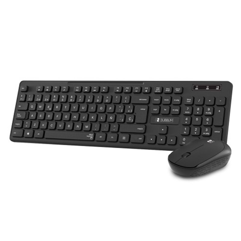 SUBBLIM Teclado Ergonómico y ratón Combo Business Slim Silencioso Inalámbrico 2.4G