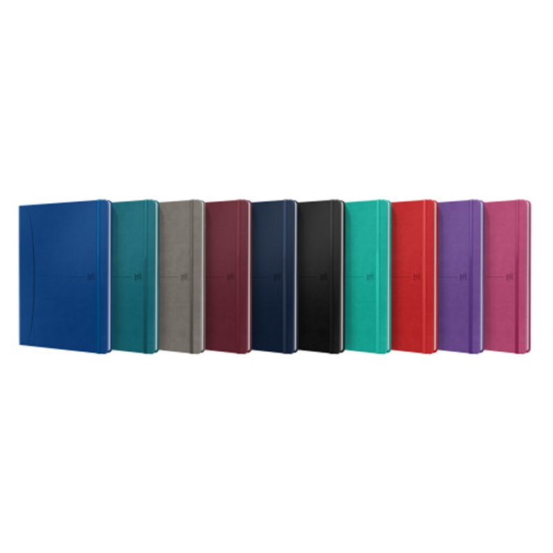 CUADERNO SIGNATURE B5 TAPA EXTRADURA 80H RAYADO HORIZONTAL COLORES SURTIDOS CLASICOS+VIVOS OXFORD 400154950