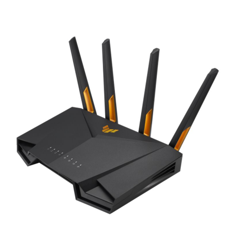 ASUS 90IG0790-MO3B00 router inalámbrico Gigabit Ethernet Doble banda (2,4 GHz / 5 GHz) Negro, Naranja