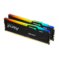 MEMORIA KINGSTON FURY BEAST RGB DDR5 64GB KIT2 4800MT/S  CL3