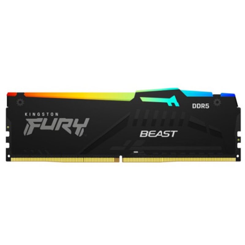 MEMORIA KINGSTON FURY BEAST RGB DDR5 16GB KIT2 4800MT/S  CL3