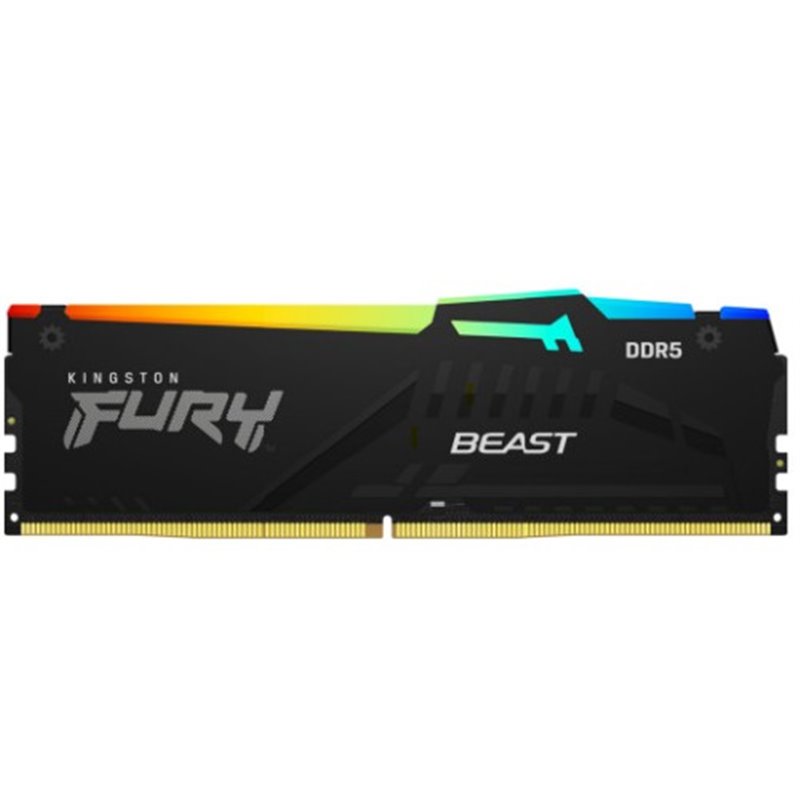 MEMORIA KINGSTON FURY BEAST RGB DDR5 16GB KIT2 5200MT/S  CL4