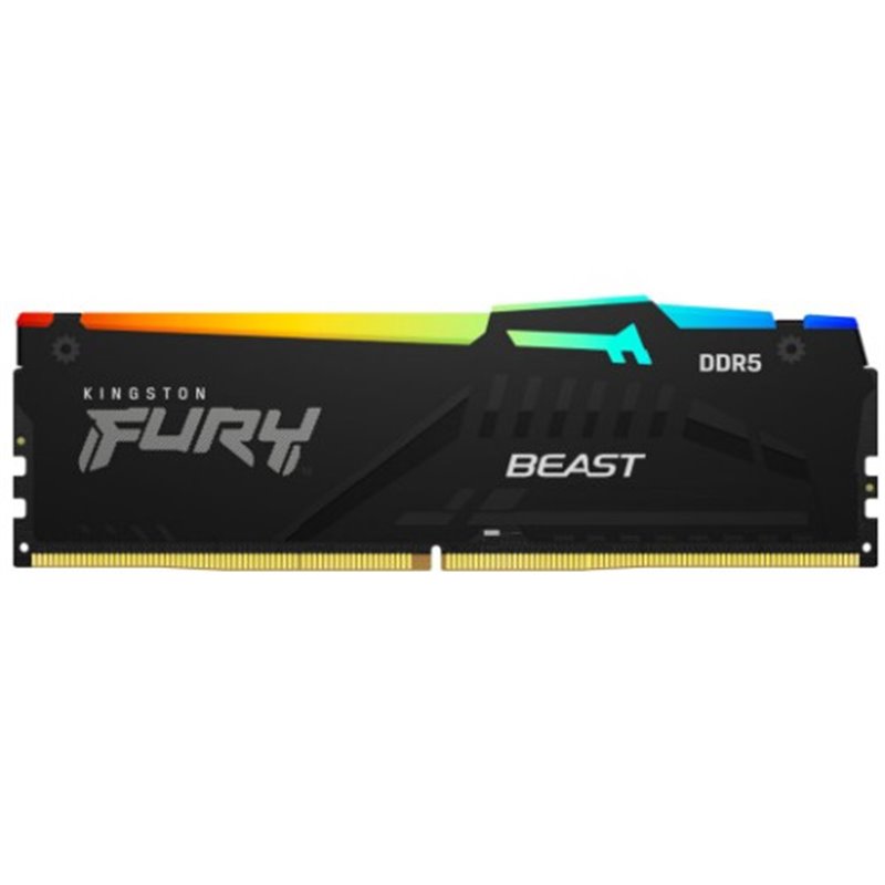 MEMORIA KINGSTON FURY BEAST RGB DDR5 8GB 5200MT/S  CL40  KF5