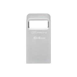 Kingston Technology DataTraveler Micro unidad flash USB 64 GB USB tipo A 3.2 Gen 1 (3.1 Gen 1) Plata