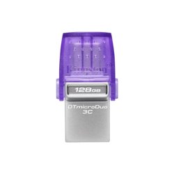 Kingston Technology DataTraveler microDuo 3C unidad flash USB 128 GB USB Type-A / USB Type-C 3.2 Gen 1 (3.1 Gen 1) Acero inoxida