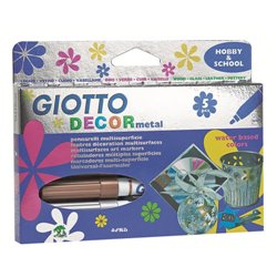 ESTUCHE 5 ROTULADORES DECOR METALLIC GIOTTO F45290000