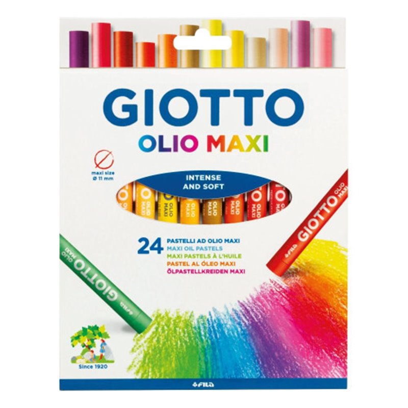 ESTUCHE CON ASA GIOTTODE 24 BARRAS DE PINTURA ÓLEO GIOTTO F293800