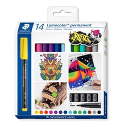 Staedtler Lumocolor 317 C14 marcador permanente Surtido Colores surtidos 14 pieza(s)