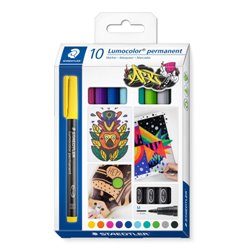 Staedtler Lumocolor 317 C10 marcador permanente Surtido Colores surtidos 10 pieza(s)