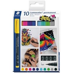 ESTUCHE 10 UDS LUMOCOLOR PERMANENT 318 STAEDTLER 318 C10