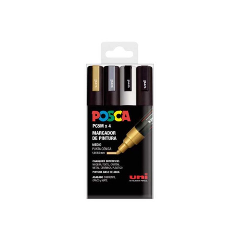 ESTUCHE 4UDS. PC-5M GSWB POSCA UNIBALL 182634683