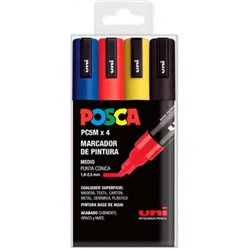 ESTUCHE 4 UDS. PC-5M BASIC POSCA UNIBALL 182634681