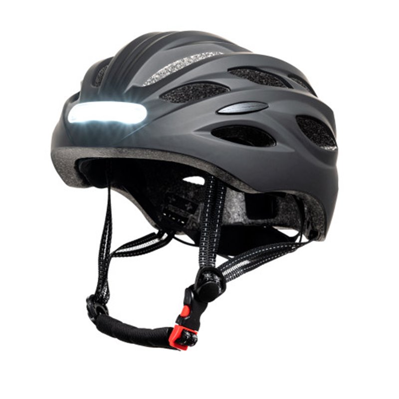 YOUIN CASCO MTB CON LUCES DELANTERA Y TRASTERA – L NEGRO