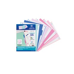 KIT SEPARADORES PP 500 MICRAS A4 5 POSICIONES COLORES PASTEL OXFORD 40015936