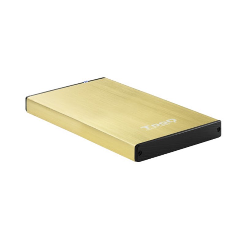 TooQ TQE-2527GD caja para disco duro externo Caja de disco duro (HDD) Negro, Oro 2.5"