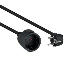 Nanocable Cable de Alimentación Alargador, Negro, 2 m