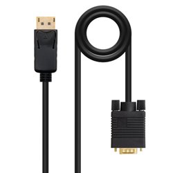 Nanocable Cable Conversor DisplayPort a VGA, DP/M - VGA/M, Negro, 1 m