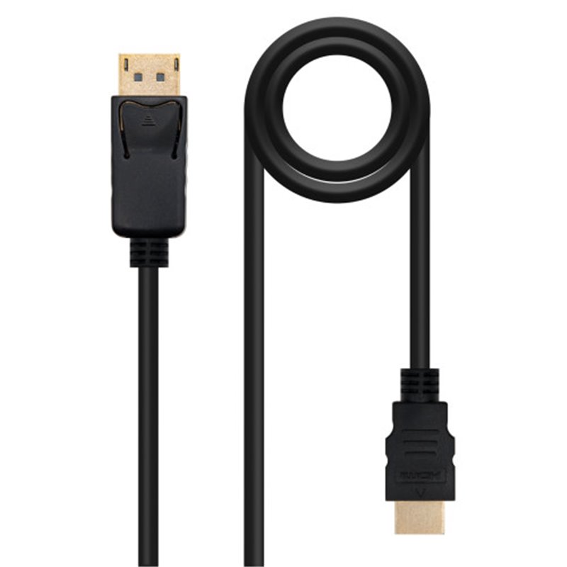 Nanocable Cable Conversor DISPLAYPORT a HDMI, DP/M - HDMI/M, Negro, 1.5 m