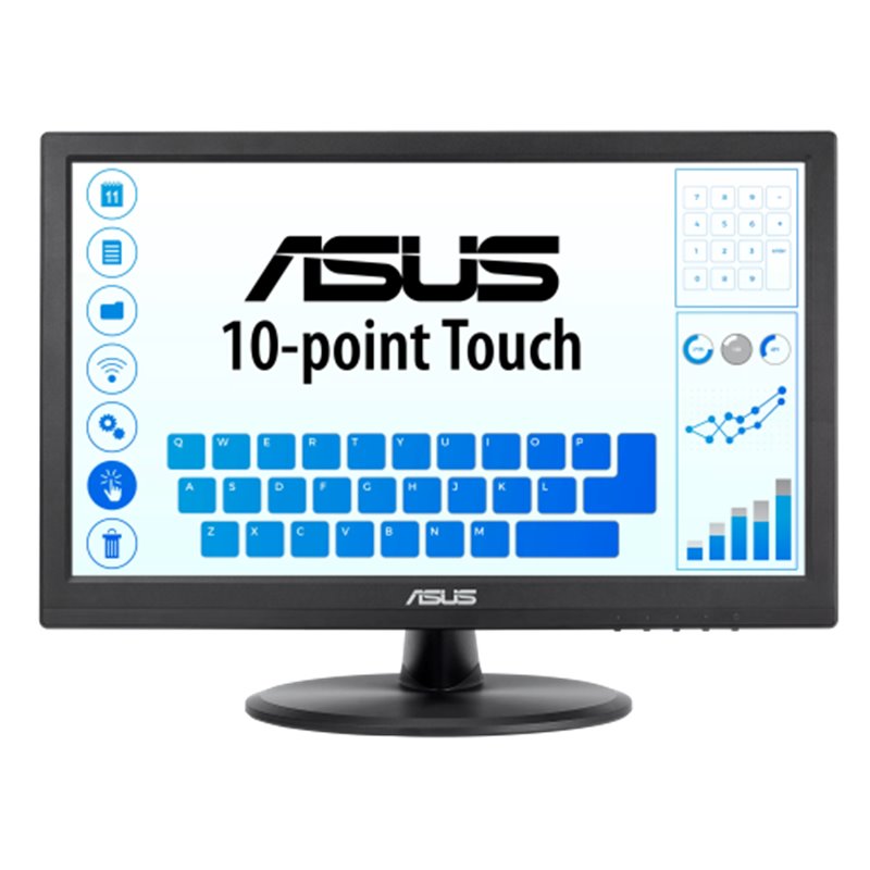 ASUS VT168HR 39,6 cm (15.6") 1366 x 768 Pixeles Multi-touch Negro