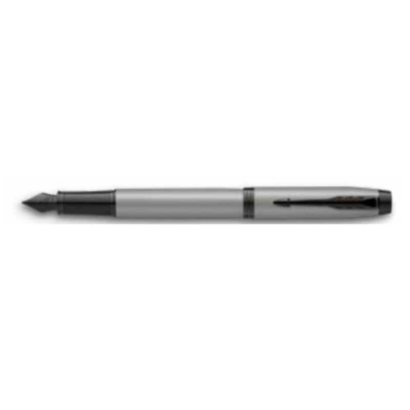 PLUMA IM GRIS MATE/ADORNOS NEGROS MEDIUM PARKER 2127620