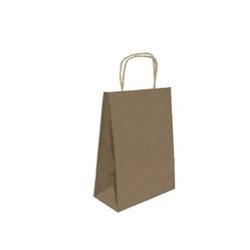 BOLSA PAPEL CON ASAS KRAFT MARRON M 27X12X37 CM BISMARK 329838