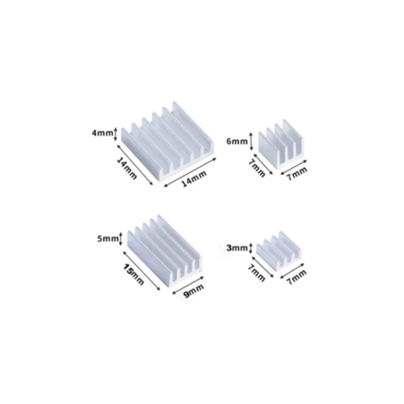 RASPBERRY DISIPADOR, PACK COMPATIBLE PI 4