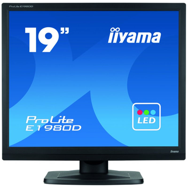 iiyama ProLite E1980D-B1 LED display 48,3 cm (19") 1280 x 1024 Pixeles XGA Negro