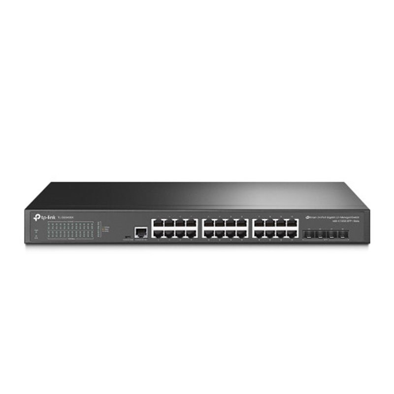 TP-LINK SWITCH ADMINISTRADO JETSTREAM™ 24 puertos GIGABIT L2 + 4 RANURAS 10GE SFP, OMADA