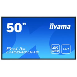 iiyama LH5042UHS-B3 pantalla de señalización Pizarra de caballete digital 125,7 cm (49.5") VA 4K Ultra HD Negro Android 8.0