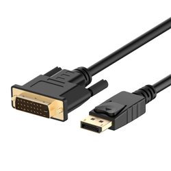 Ewent EC1440 adaptador de cable de vídeo 1 m DisplayPort DVI-D Negro