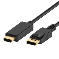 Ewent EC1430 adaptador de cable de vídeo 1 m DisplayPort HDMI tipo A (Estándar) Negro