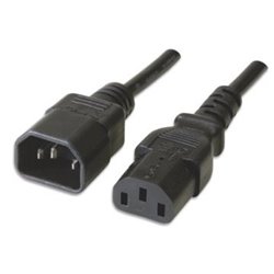 Ewent EW-190200-020-N-P cable de transmisión Negro 1,8 m C14 acoplador C13 acoplador