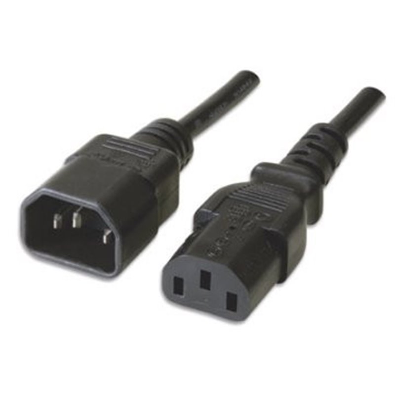 Ewent EW-190200-020-N-P cable de transmisión Negro 1,8 m C14 acoplador C13 acoplador