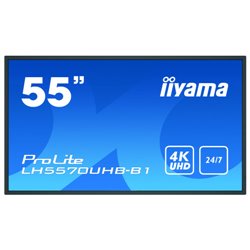 iiyama LH5570UHB-B1 pantalla de señalización Pantalla plana para señalización digital 138,7 cm (54.6") VA 4K Ultra HD Negro Proc