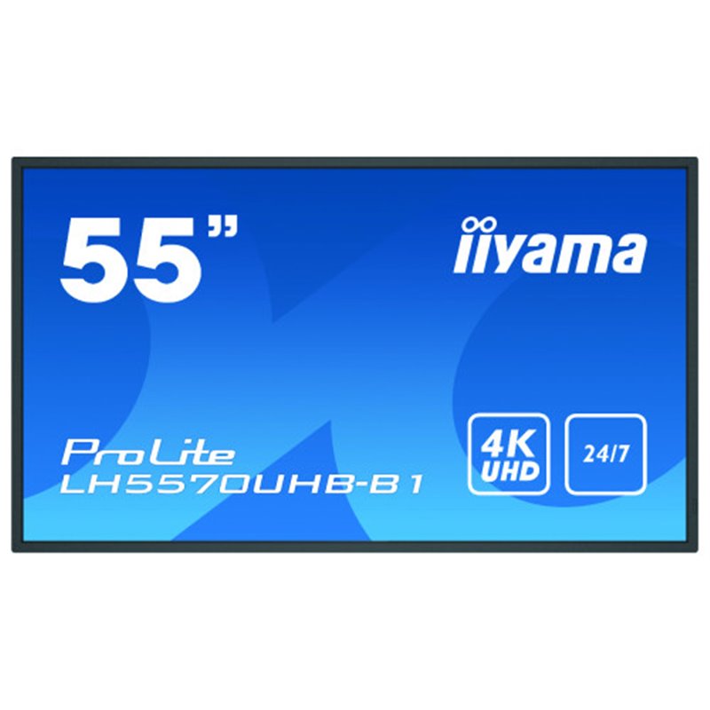 iiyama LH5570UHB-B1 pantalla de señalización Pantalla plana para señalización digital 138,7 cm (54.6") VA 4K Ultra HD Negro Proc