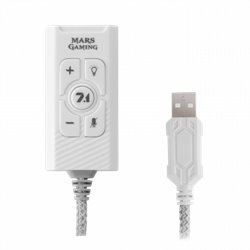 Mars Gaming MSC2W Tarjeta de Sonido Externa 7.1 USB Blanca