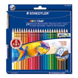 LÁPICES COLOR NORIS AQUARELL 144 10, ESTUCHE 24 PZAS STAEDTLER 144 10NC24