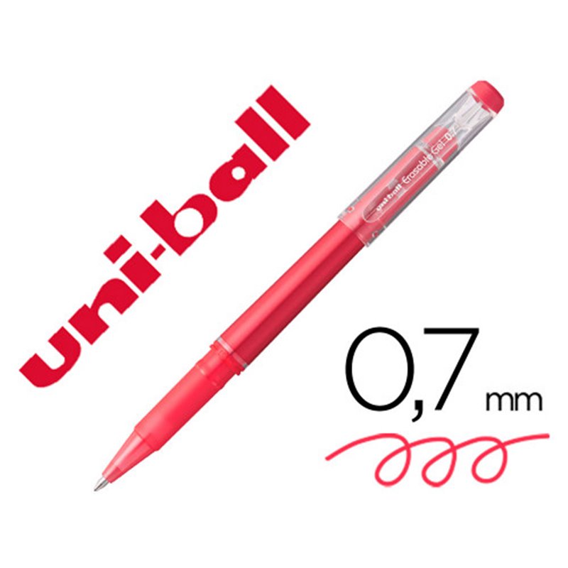 ROLLER GEL BORRABLE UF-222 0,7 MM. ROJO UNI-BALL 233775000