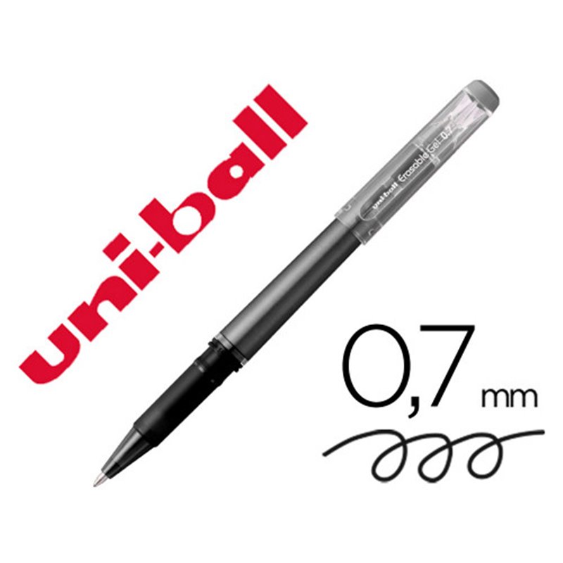 ROLLER GEL BORRABLE UF-222 0,7 MM. NEGRO UNI-BALL 233759000