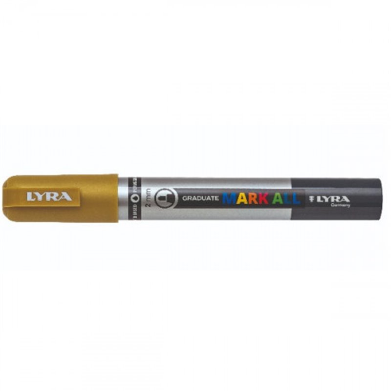 MARCADOR PERMANENTE MARK ALL ORO 2 MM LYRA GROOVE L6820250