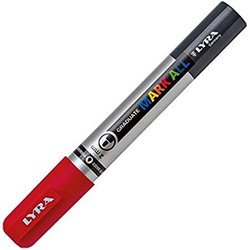 MARCADOR PERMANENTE MARK ALL ROJO 2 MM LYRA GROOVE L6820018