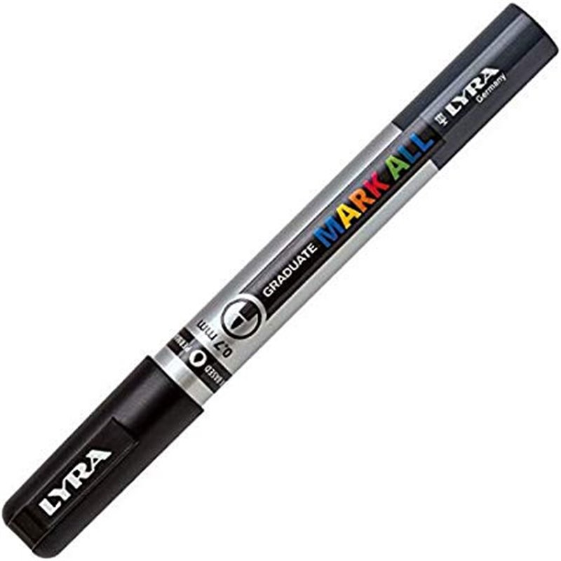 MARCADOR PERMANENTE MARK ALL NEGRO 0,7 MM  LYRA GROOVE L6800099