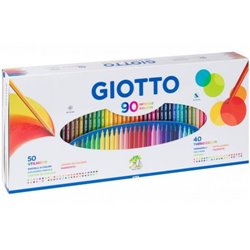 GIOTTO STILNOVO CAJA 50 LAPICEROS + 40 ROTULADORES + SACAPUNTAS GIOTTO F257500