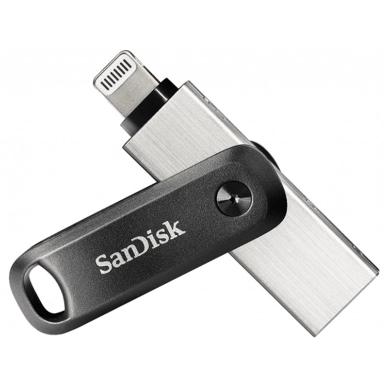 SanDisk iXpand unidad flash USB 64 GB USB Type-A / Lightning 3.2 Gen 2 (3.1 Gen 2) Negro, Plata