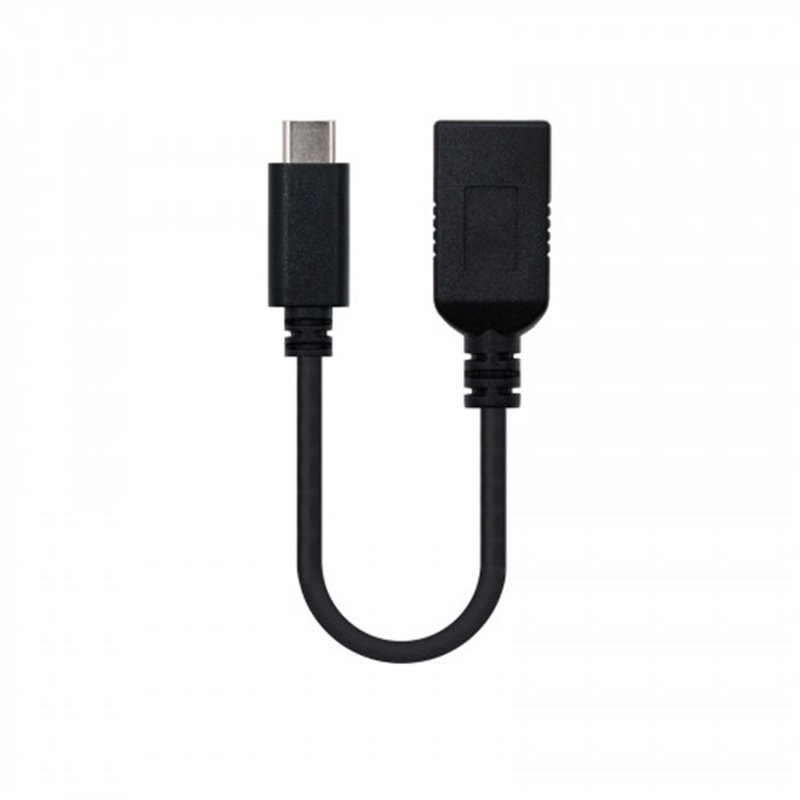 Nanocable USB 3.1, 0.15m cable USB 0,15 m USB 3.2 Gen 2 (3.1 Gen 2) USB A USB C Negro